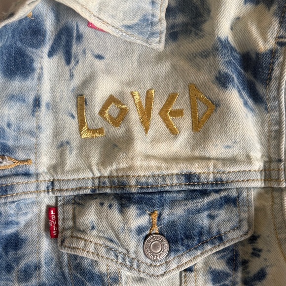 Levi’s Gucci Blue Tie-Dye Denim Jacket - Picture 3 of 6